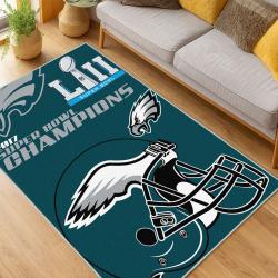 nfl philadelphia eagles footbball team logo sport carpet area rug home living room pe95