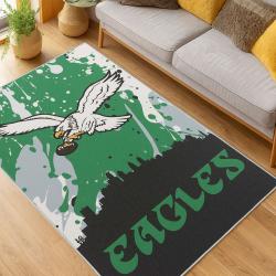 nfl philadelphia eagles footbball team logo sport carpet area rug home living room pe98