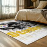 nfl pittsburgh steelers football team logo sport carpet area rug home decor bed room psw107