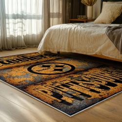 NFL Pittsburgh Steelers Football Team Logo Sport Carpet Area Rug Home Decor Gift PSW108