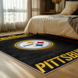 NFL Pittsburgh Steelers Football Team Logo Sport Carpet Area Rug Home Decor Gift PSW111