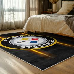 NFL Pittsburgh Steelers Football Team Logo Sport Carpet Area Rug Home Decor Gift PSW112