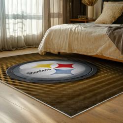 NFL Pittsburgh Steelers Football Team Logo Sport Carpet Area Rug Home Decor Gift PSW113