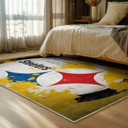 NFL Pittsburgh Steelers Football Team Logo Sport Carpet Area Rug Home Decor Gift PSW115