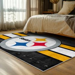NFL Pittsburgh Steelers Football Team Logo Sport Carpet Area Rug Home Decor Gift PSW117