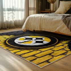 NFL Pittsburgh Steelers Football Team Logo Sport Carpet Area Rug Home Decor Gift PSW118