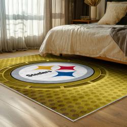 NFL Pittsburgh Steelers Football Team Logo Sport Carpet Area Rug Home Decor Gift PSW121