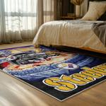 nfl pittsburgh steelers football team logo sport carpet area rug home decor bed room psw123