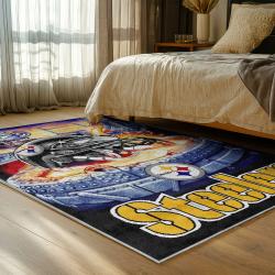 NFL Pittsburgh Steelers Football Team Logo Sport Carpet Area Rug Home Decor Gift PSW123