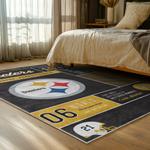 nfl pittsburgh steelers football team logo sport carpet area rug home decor bed room psw128