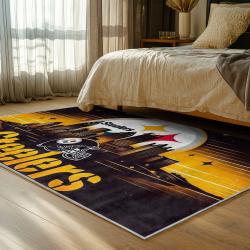 NFL Pittsburgh Steelers Football Team Logo Sport Carpet Area Rug Home Decor Gift PSW131