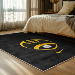 NFL Pittsburgh Steelers Football Team Logo Sport Carpet Area Rug Home Decor Gift PSW136