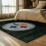 nfl pittsburgh steelers football team logo sport carpet area rug home decor bed room psw138