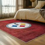 nfl pittsburgh steelers football team logo sport carpet area rug home decor bed room psw139