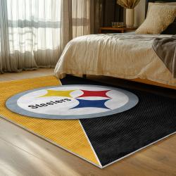NFL Pittsburgh Steelers Football Team Logo Sport Carpet Area Rug Home Decor Gift PSW141