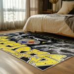 nfl pittsburgh steelers football team logo sport carpet area rug home decor bed room psw142