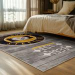 nfl pittsburgh steelers football team logo sport carpet area rug home decor bed room psw151