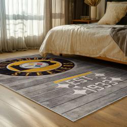 NFL Pittsburgh Steelers Football Team Logo Sport Carpet Area Rug Home Decor Gift PSW151