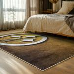 nfl pittsburgh steelers football team logo sport carpet area rug home decor bed room psw152