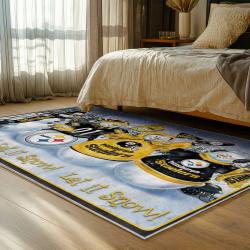 NFL Pittsburgh Steelers Football Team Logo Sport Carpet Area Rug Home Decor Gift PSW162
