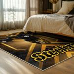 nfl pittsburgh steelers football team logo sport carpet area rug home decor bed room psw164