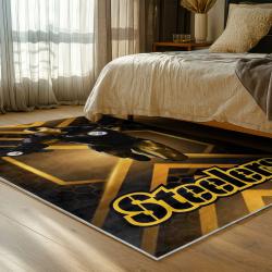 NFL Pittsburgh Steelers Football Team Logo Sport Carpet Area Rug Home Decor Gift PSW164