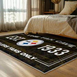 NFL Pittsburgh Steelers Football Team Logo Sport Carpet Area Rug Home Decor Gift PSW170