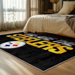 NFL Pittsburgh Steelers Football Team Logo Sport Carpet Area Rug Home Decor Gift PSW171