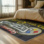 nfl pittsburgh steelers football team logo sport carpet area rug home decor bed room psw173