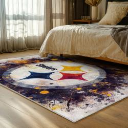 NFL Pittsburgh Steelers Football Team Logo Sport Carpet Area Rug Home Decor Gift PSW174