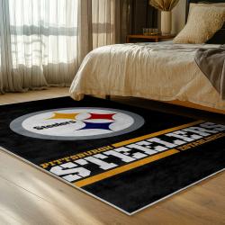 NFL Pittsburgh Steelers Football Team Logo Sport Carpet Area Rug Home Decor Gift PSW176