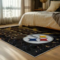 NFL Pittsburgh Steelers Football Team Logo Sport Carpet Area Rug Home Decor Gift PSW182