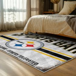 NFL Pittsburgh Steelers Football Team Logo Sport Carpet Area Rug Home Decor Gift PSW184