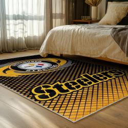 NFL Pittsburgh Steelers Football Team Logo Sport Carpet Area Rug Home Decor Gift PSW189