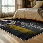 nfl pittsburgh steelers football team logo sport carpet area rug home decor bed room psw193