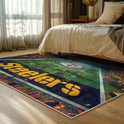 NFL Pittsburgh Steelers Football Team Logo Sport Carpet Area Rug Home Decor Gift PSW195