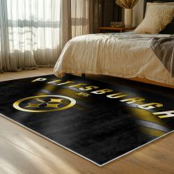 NFL Pittsburgh Steelers Football Team Logo Sport Carpet Area Rug Home Decor Gift PSW196