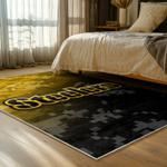 nfl pittsburgh steelers football team logo sport carpet area rug home decor bed room psw200