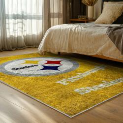 NFL Pittsburgh Steelers Football Team Logo Sport Carpet Area Rug Home Decor Gift PSW201