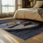 nfl pittsburgh steelers football team logo sport carpet area rug home decor bed room psw202