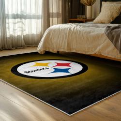 NFL Pittsburgh Steelers Football Team Logo Sport Carpet Area Rug Home Decor Gift PSW204