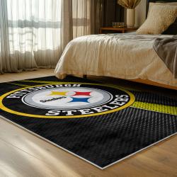NFL Pittsburgh Steelers Football Team Logo Sport Carpet Area Rug Home Decor Gift PSW205
