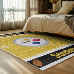 NFL Pittsburgh Steelers Football Team Logo Sport Carpet Area Rug Home Decor Gift PSW206
