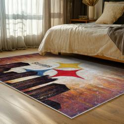 NFL Pittsburgh Steelers Football Team Logo Sport Carpet Area Rug Home Decor Gift PSW208