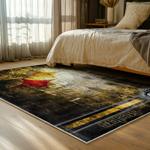 nfl pittsburgh steelers football team logo sport carpet area rug home decor bed room psw214