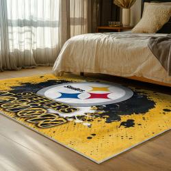 NFL Pittsburgh Steelers Football Team Logo Sport Carpet Area Rug Home Decor Gift PSW216