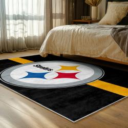 NFL Pittsburgh Steelers Football Team Logo Sport Carpet Area Rug Home Decor Gift PSW217