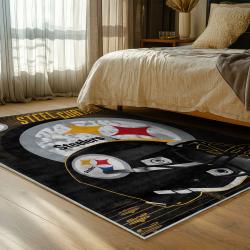NFL Pittsburgh Steelers Football Team Logo Sport Carpet Area Rug Home Decor Gift PSW218