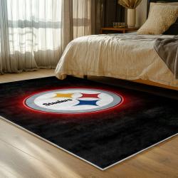 NFL Pittsburgh Steelers Football Team Logo Sport Carpet Area Rug Home Decor Gift PSW221