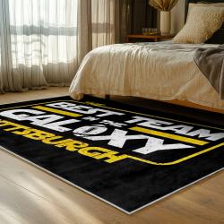 NFL Pittsburgh Steelers Football Team Logo Sport Carpet Area Rug Home Decor Gift PSW222